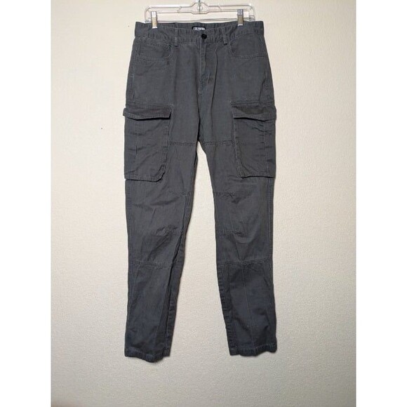 Men's Gray Utility Cargo Pants ItalyMorn Size 34 Outdoor Gorpcore Workwear - Picture 1 of 9